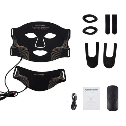 LED Red Light Therapy Face & Neck Mask – 7-Color Skin Care