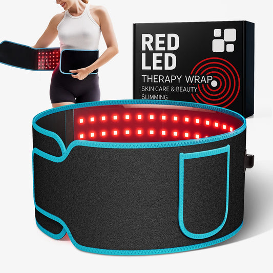 Red ＆Infrared LED Light Therapy Belt 850nm 660nm Back Pain Relief Wrap Red Light Therapy Full Body Belt Back Waist Heating