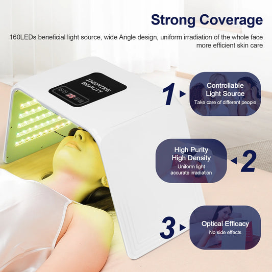 7 Colors LED Photon Machine Foldable Skin Care Equipment Skin Rejuvenation Light Facial Body Beauty Machines For Skin Care